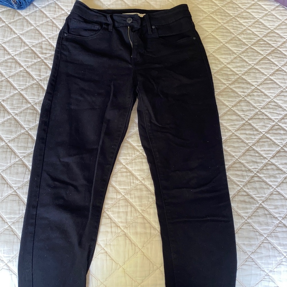 721 High Rise Skinny Jeans Size 25 Black